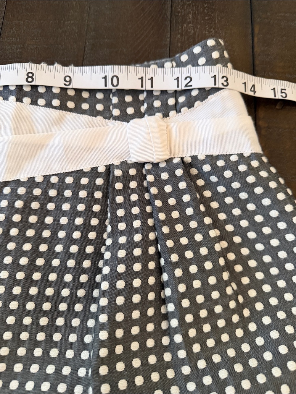 ANTONIO MELANI Gray and White Polka Dot Pencil Skirt - Picture 5 of 7